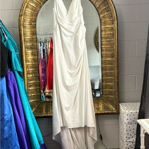 Elegant Draped Wedding Dress Gown